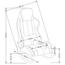Кресло-качалка геймерское Halmar Gamer (Red/Black) Thumb