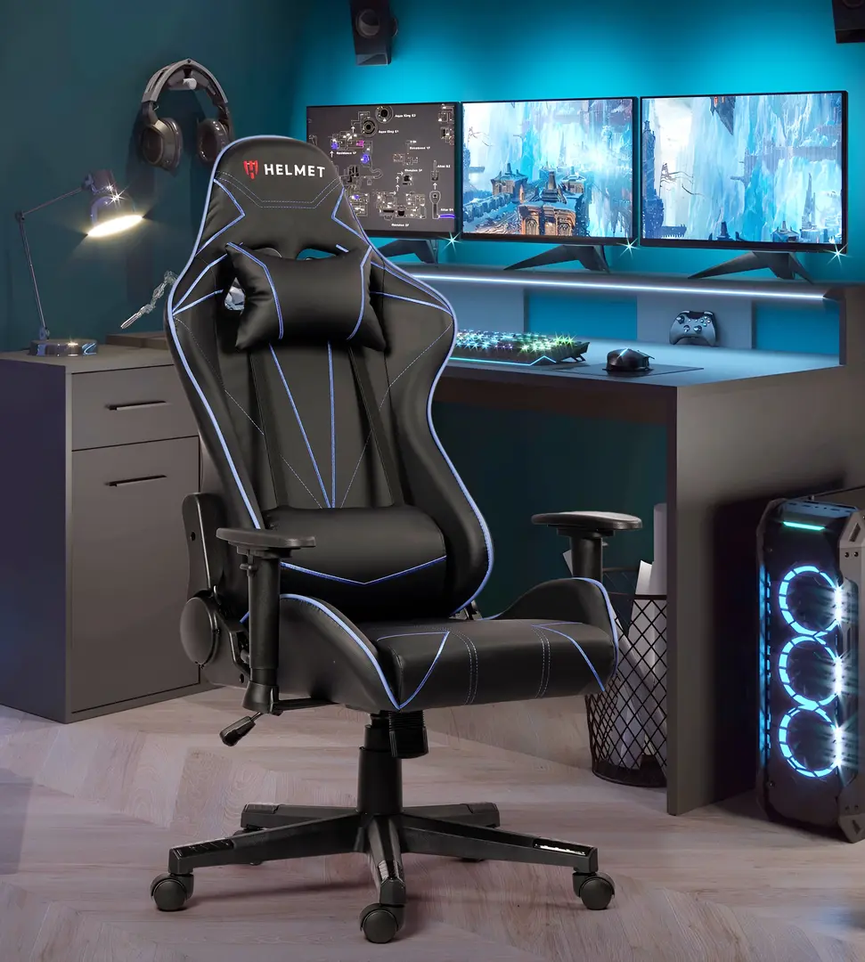 Fotoliu gaming Helmet CH-502 (Black/Blue)