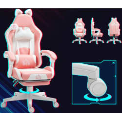 Игровое кресло Homcom 921-794V00PK (Pink/White) Thumb