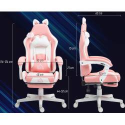 Игровое кресло Homcom 921-794V00PK (Pink/White) Thumb