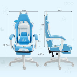 Игровое кресло Homcom 921-794V01LB (Light Blue) Thumb