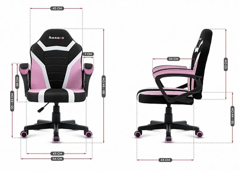 Fotoliu gaming pentru copii Huzaro Ranger 1.0 (Black/Pink)