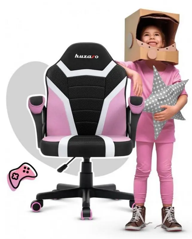 Fotoliu gaming pentru copii Huzaro Ranger 1.0 (Black/Pink)