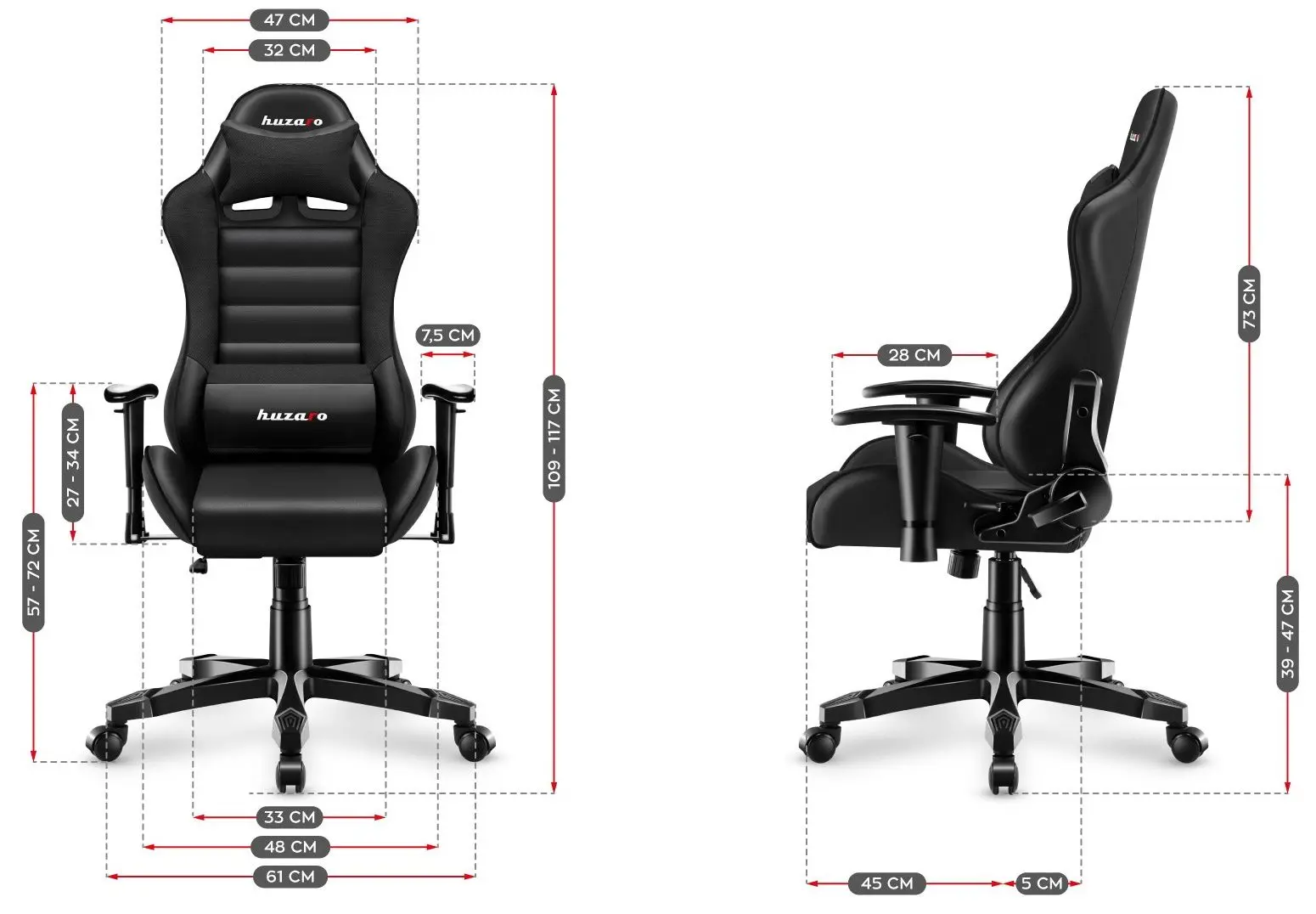 Игровое кресло для детей Huzaro Ranger 6.0 (Black) - 9