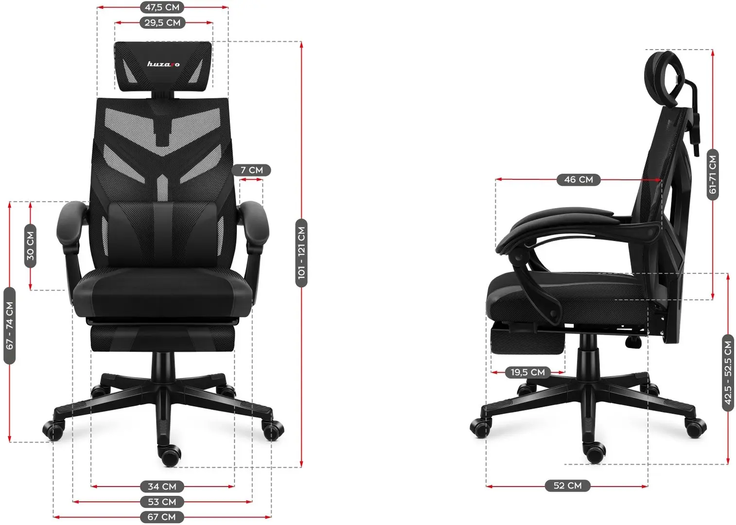 Fotoliu gaming Huzaro Combat 5.0 (Black)