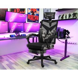 Fotoliu gaming Huzaro Combat Camo 5.0 (Black/Grey)
