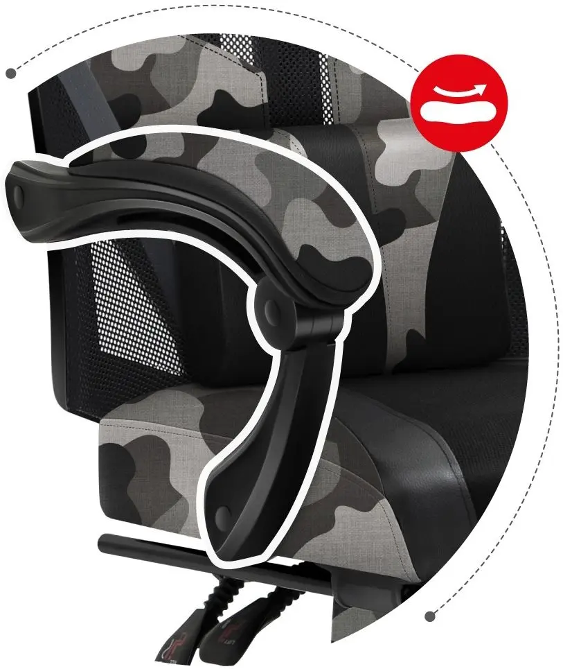 Игровое кресло Huzaro Combat Camo 5.0 (Black/Grey)