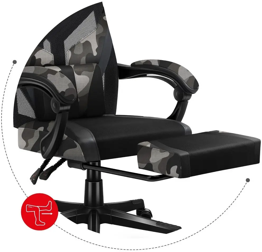 Игровое кресло Huzaro Combat Camo 5.0 (Black/Grey)