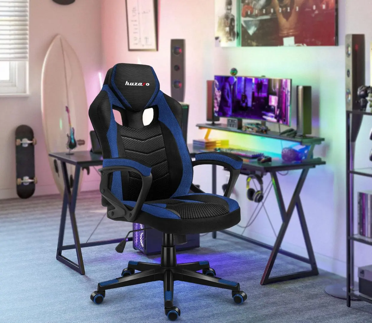 Игровое кресло Huzaro Force Mesh 2.5 (Black/Blue)