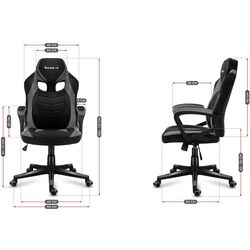 Fotoliu gaming Huzaro Force Mesh 2.5 (Black/Grey) Thumb