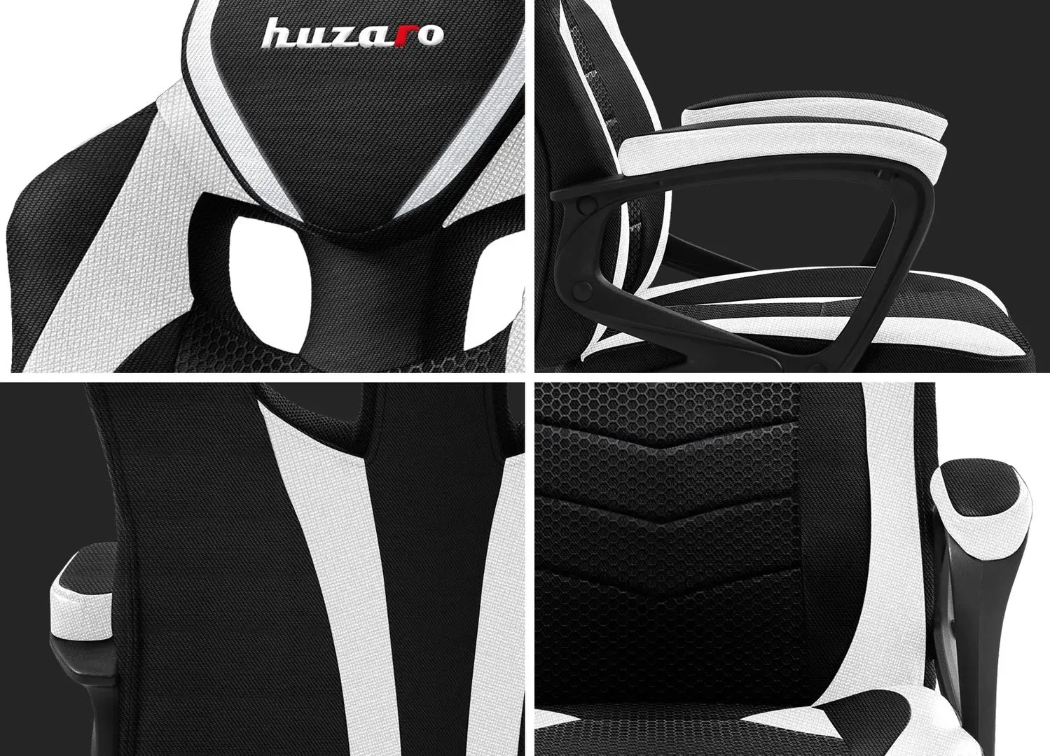 Игровое кресло Huzaro Force Mesh 2.5 (Black/White)
