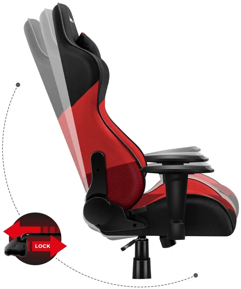 Fotoliu gaming Huzaro Force Mesh 6.2 (Red/Black)