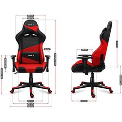 Fotoliu gaming Huzaro Force Mesh 6.2 (Red/Black) Thumb