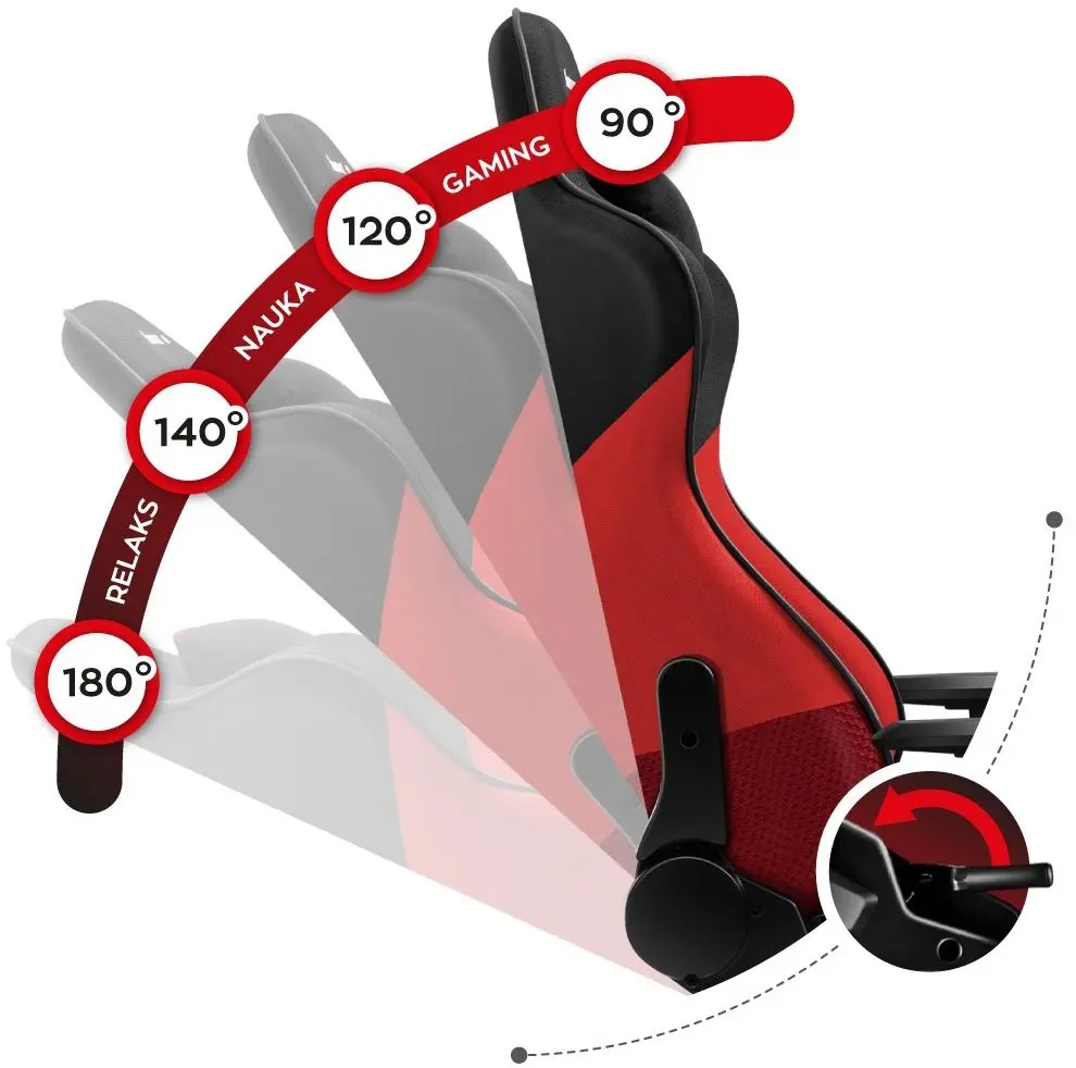 Fotoliu gaming Huzaro Force Mesh 6.2 (Red/Black)