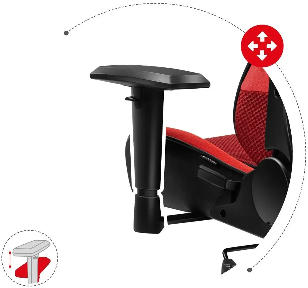 Fotoliu gaming Huzaro Force Mesh 6.2 (Red/Black)