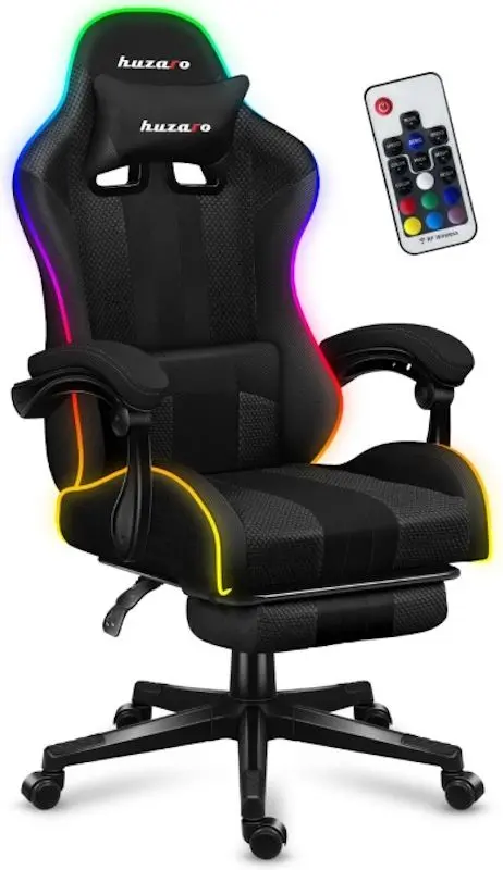 Fotoliu gaming Huzaro Force Mesh RGB 4.7 (Black)