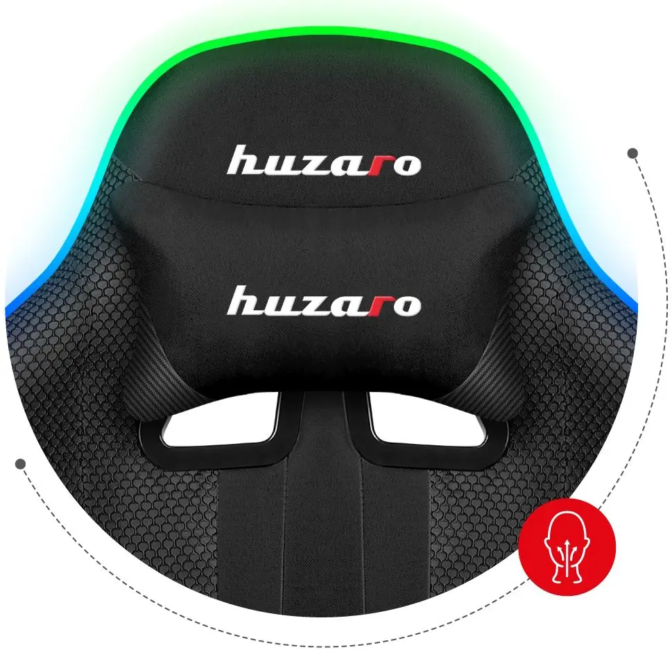 Fotoliu gaming Huzaro Force Mesh RGB 4.7 (Black)