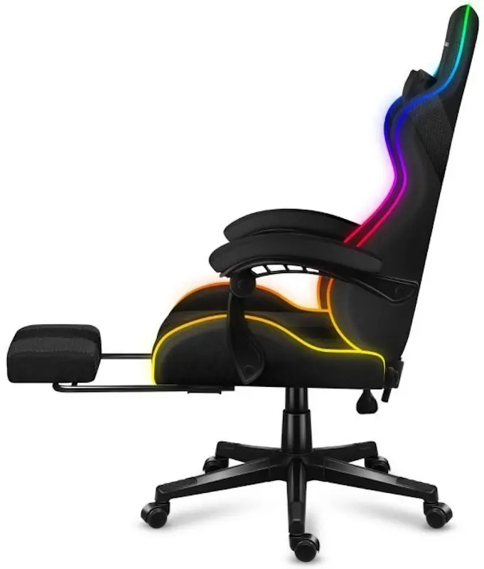 Fotoliu gaming Huzaro Force Mesh RGB 4.7 (Black)