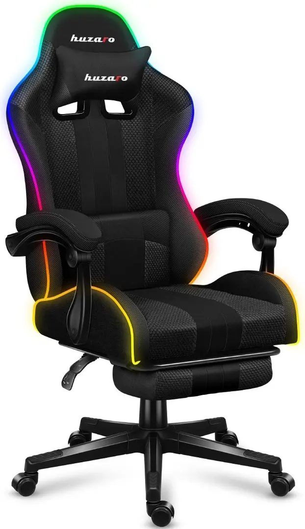 Fotoliu gaming Huzaro Force Mesh RGB 4.7 (Black)