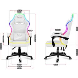 Fotoliu gaming Huzaro Force RGB 4.4 (White) Thumb