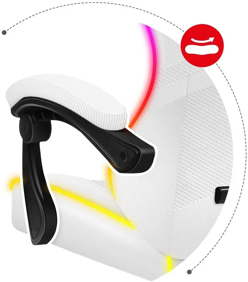 Fotoliu gaming Huzaro Force RGB 4.4 (White)