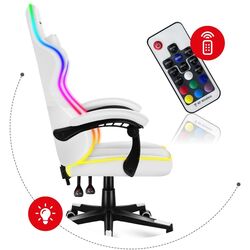 Fotoliu gaming Huzaro Force RGB 4.4 (White) Thumb