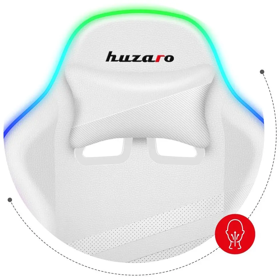 Fotoliu gaming Huzaro Force RGB 4.4 (White)