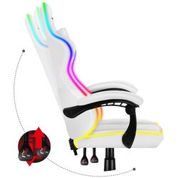 Fotoliu gaming Huzaro Force RGB 4.4 (White) Thumb