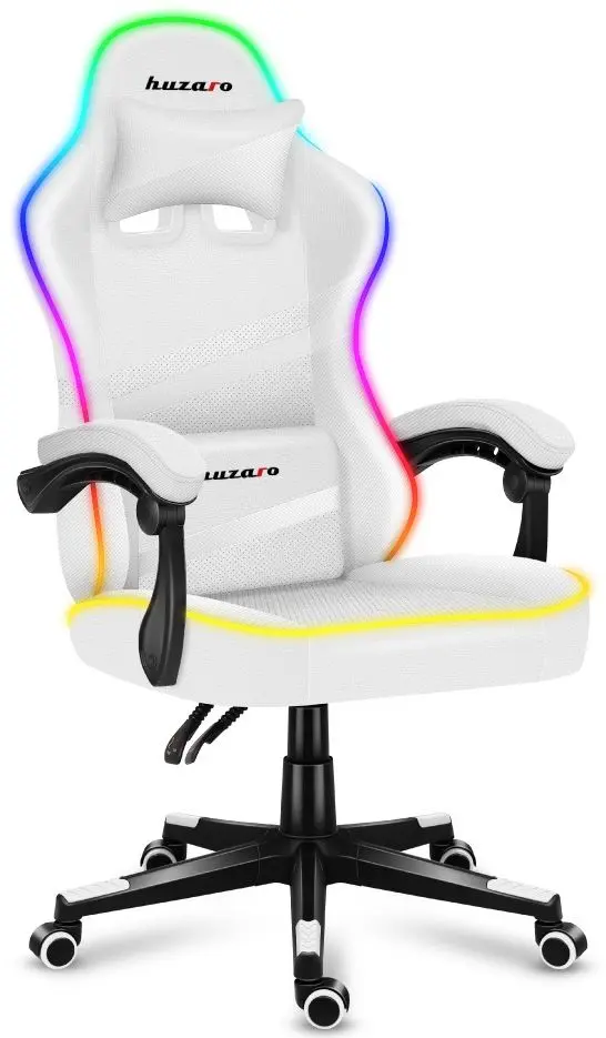 Fotoliu gaming Huzaro Force RGB 4.4 (White)