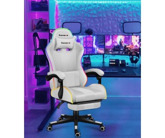 Fotoliu gaming Huzaro Force RGB 4.7 (White)