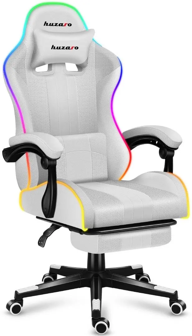 Fotoliu gaming Huzaro Force RGB 4.7 (White)