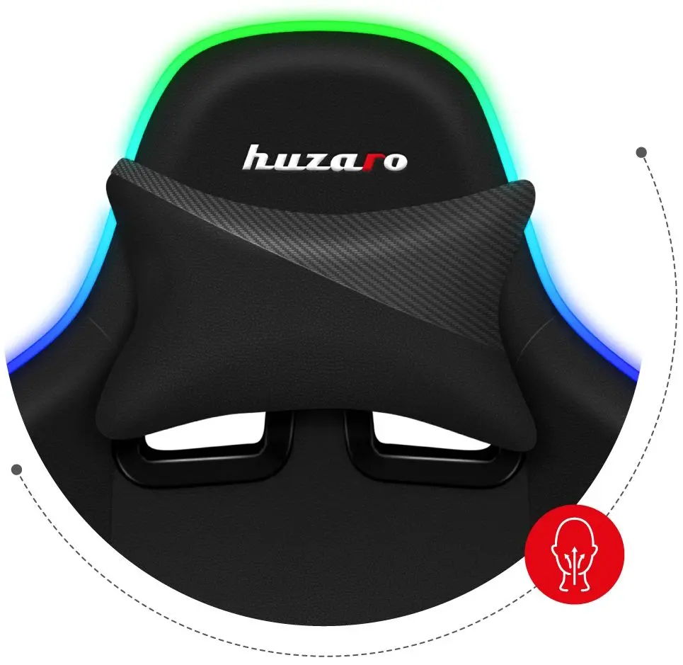Fotoliu gaming Huzaro Force RGB LED 6.2 (Black)