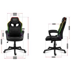 Fotoliu gaming Huzaro Mesh Gaming (Black) Thumb