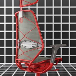 Геймерское кресло Ikea Styrspel (Серый/Красный) Thumb