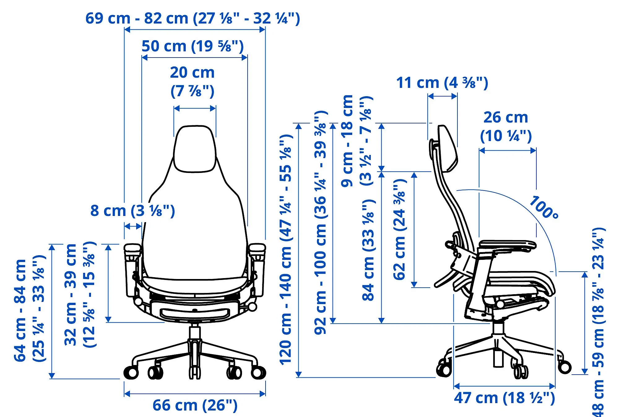 Игровое кресло Ikea Bastboll (Черный) - 9