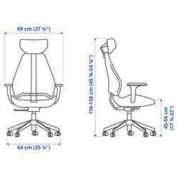Scaun de gaming Ikea Gruppspel (Grann Negru) Thumb