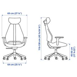 Scaun de gaming Ikea Gruppspel (Gunnared Negru/Gri) Thumb