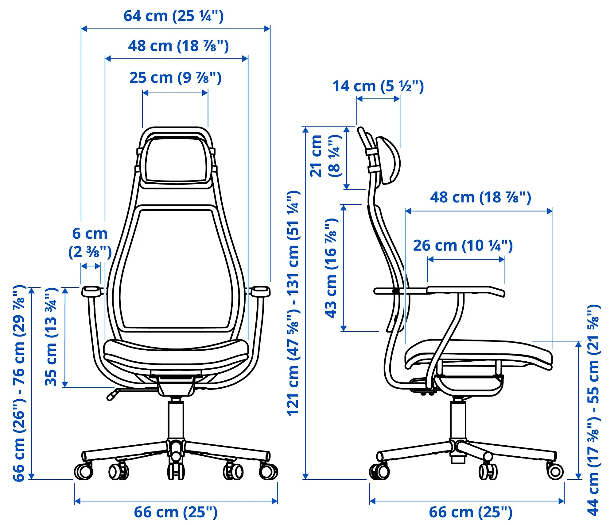 Игровое кресло Ikea Loparbana/Vissle (Темно-серый) - 9