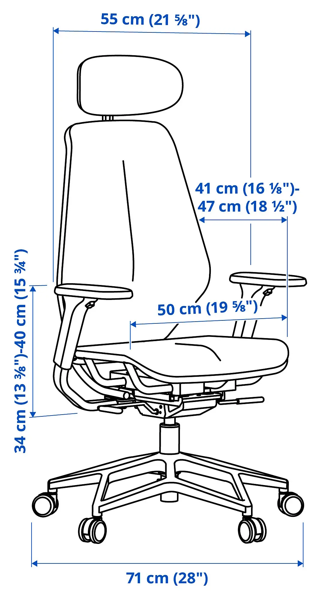Scaun de gaming Ikea Styrspel (Gri inchis) - 2