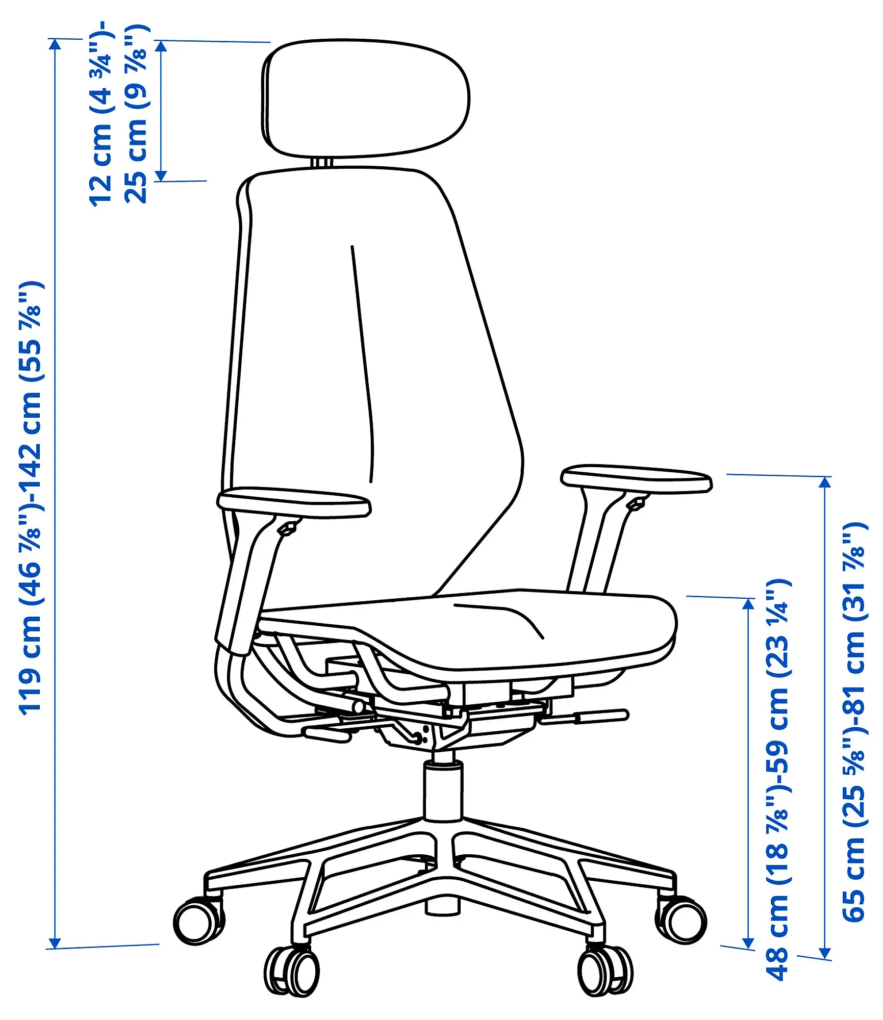 Scaun de gaming Ikea Styrspel (Gri inchis) - 3