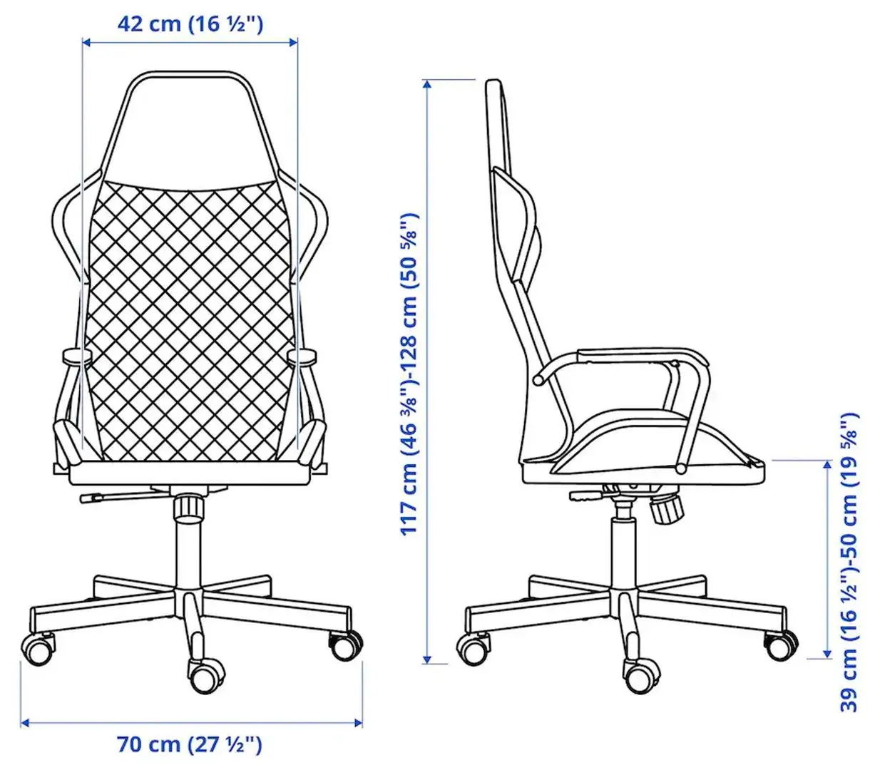 Игровое кресло Ikea Utespelare (Бомстад Черный)
