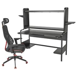 Set de mobila pentru oficiu Ikea Fredde/Matchspel (Negru)