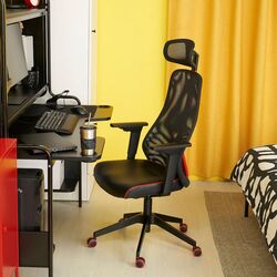 Set de mobila pentru oficiu Ikea Fredde/Matchspel (Negru) Thumb