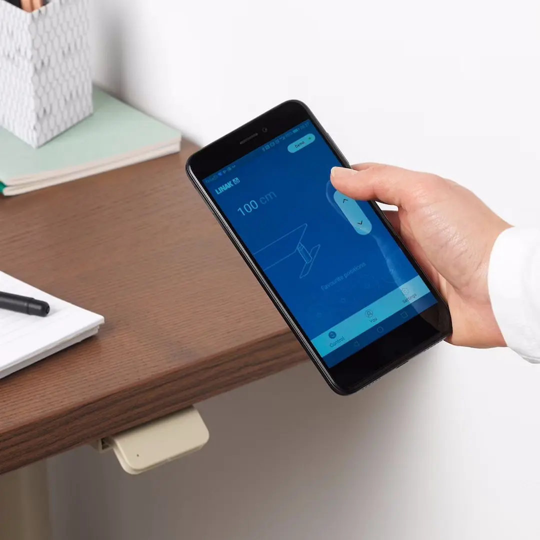 Комплект офисной мебели Ikea Idasen/Gruppspel 160x80 (Коричневый/Бежевый) - 5