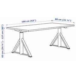 Комплект офисной мебели Ikea Idasen/Gruppspel 160x80 (Коричневый/Бежевый) Thumb