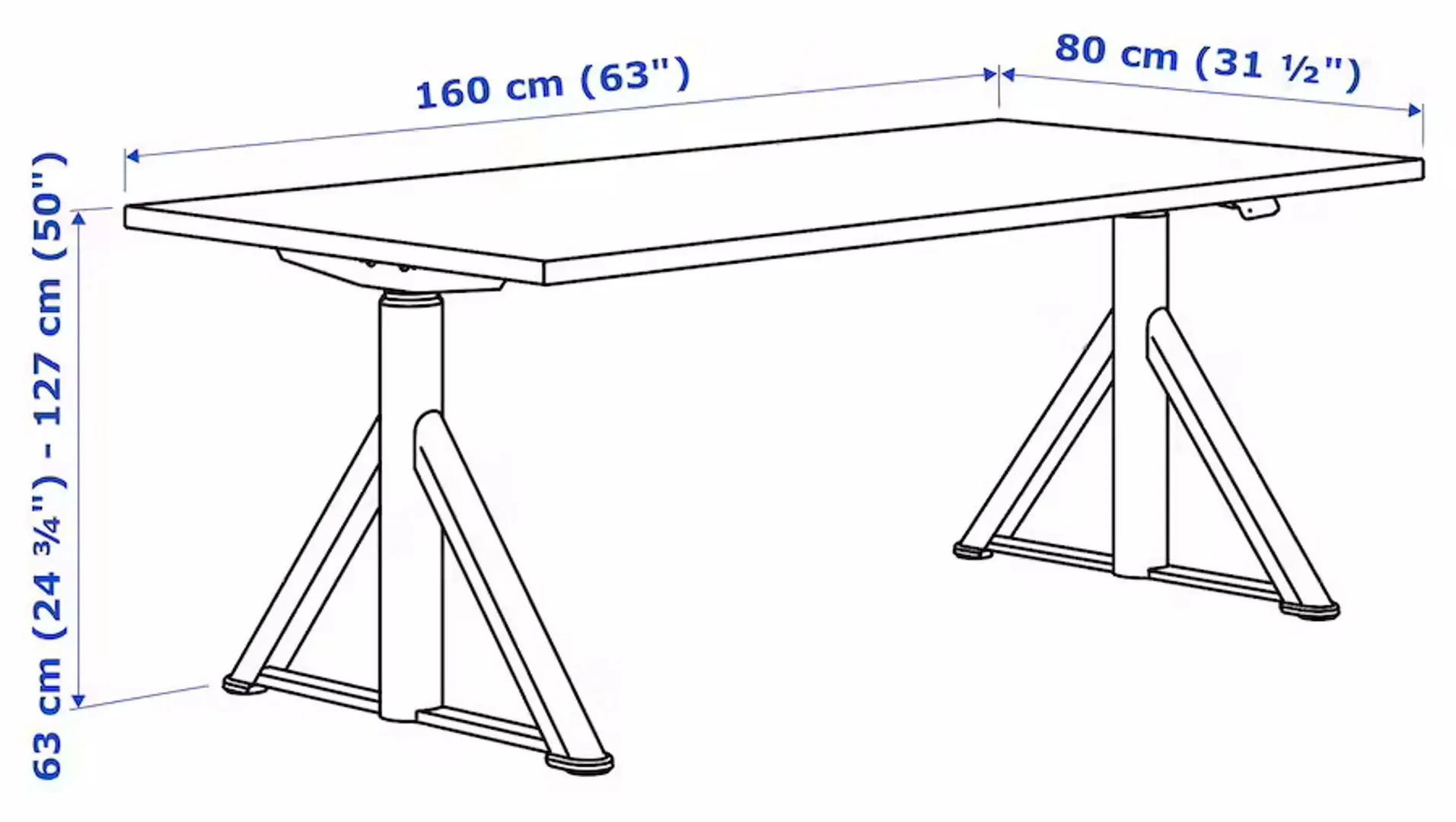 Комплект офисной мебели Ikea Idasen/Gruppspel 160x80 (Коричневый/Бежевый) - 4