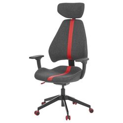 Комплект офисной мебели Ikea Uppspel/Gruppspel 180x80 (Черный/Серый) Thumb