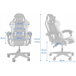 Fotoliu gaming Jumi Aragon (White/Pink) Thumb