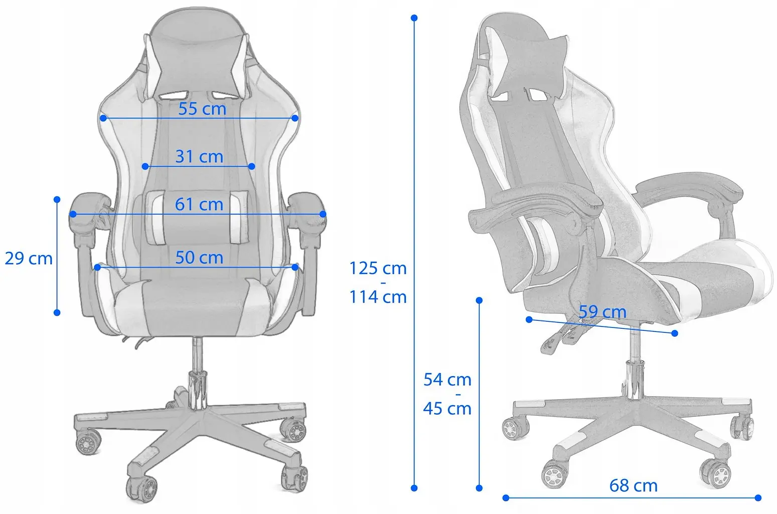 Fotoliu gaming Jumi Aragon (White/Pink) - 7