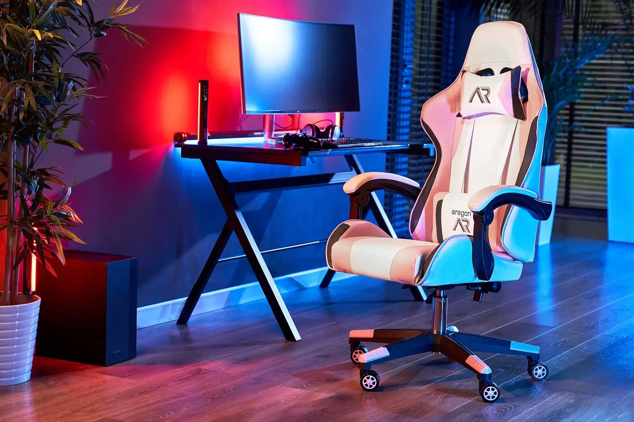 Fotoliu gaming Jumi Aragon (White/Pink)